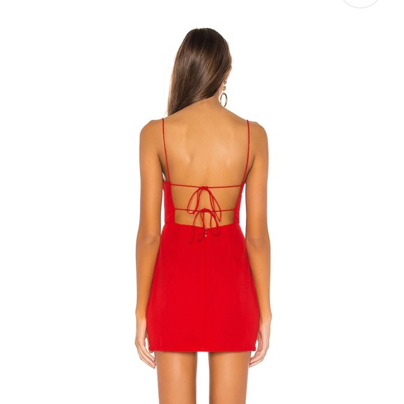 Superdown Dixie Backless Dress - Size Small, Red - Picture 3 of 3
